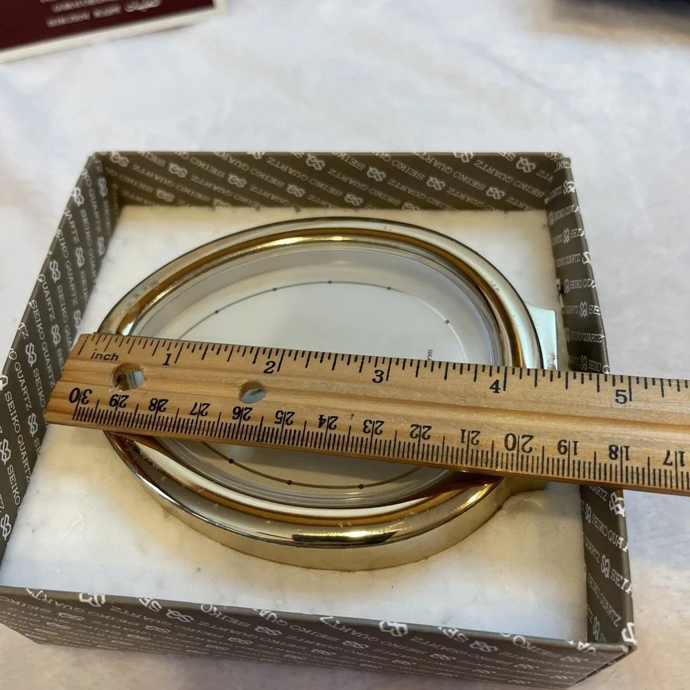 FOR PARTS Vintage‎ Seiko Quartz Chime Alarm Clock Gold Tone